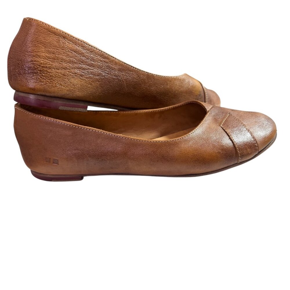 Bed Stu Indie Ballet Flats Tan Leather Size Women's $245 9.5 M